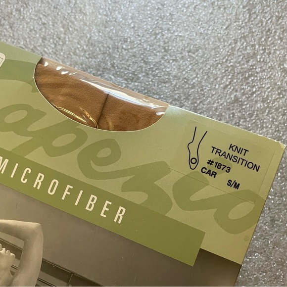 3 pair dance tights - Capezio Microfiber Knit Transition tights, 1 body wrapper - Picture 4 of 14